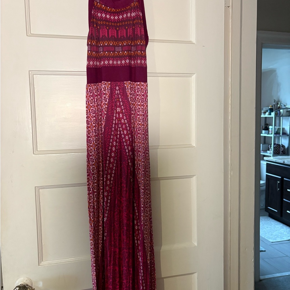 Athleta Pink and Purple Maxi Dress